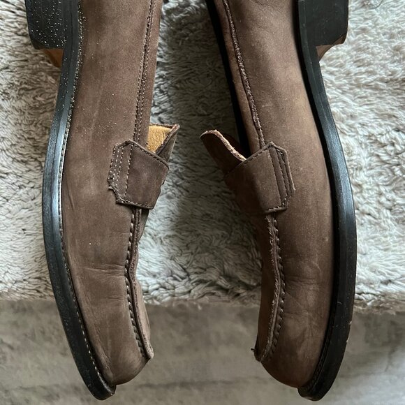 Vintage Coach Whitney chocolate brown nubuck loafers women's 6.5B Italy - Picture 7 of 13